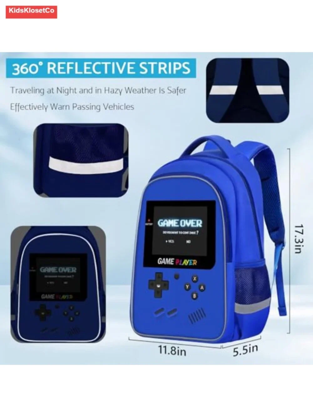 Gamer Boys Backpack for School Kids Teens - 17 Inch